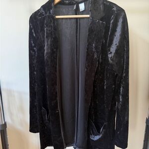 Divided Black Velvet Blazer